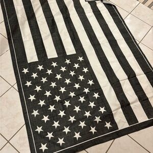 Black and White American Flag
